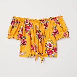 Off the shoulder crop top